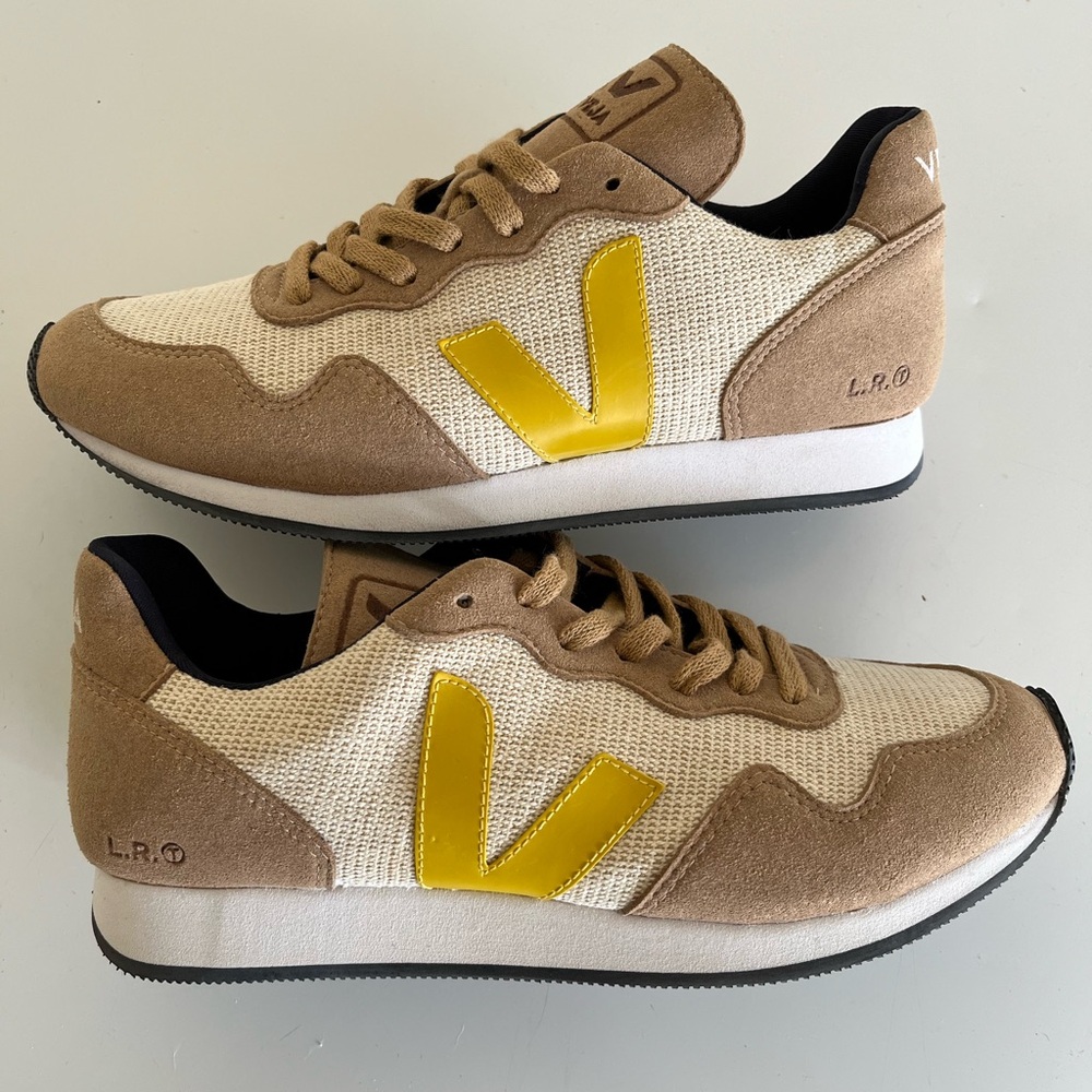 Veja Beige and Yellow Women's Sneakers